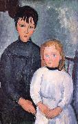 Amedeo Modigliani Iwo cbidren oil on canvas